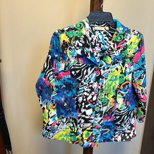Choices Colorful Denim Jacket Size Large